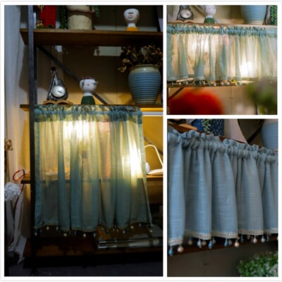 Beige Mezza Tenda Cafe Mezza Tenda Eleganza per Cucina per Cafe Haowecib Tenda Schermo 