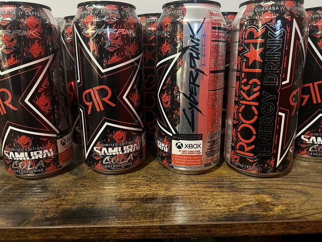 Samurai Cola ROCKSTAR LIMITED EDITION Cyberpunk Samurai Cola Energy Drink 1 Full 16 ...