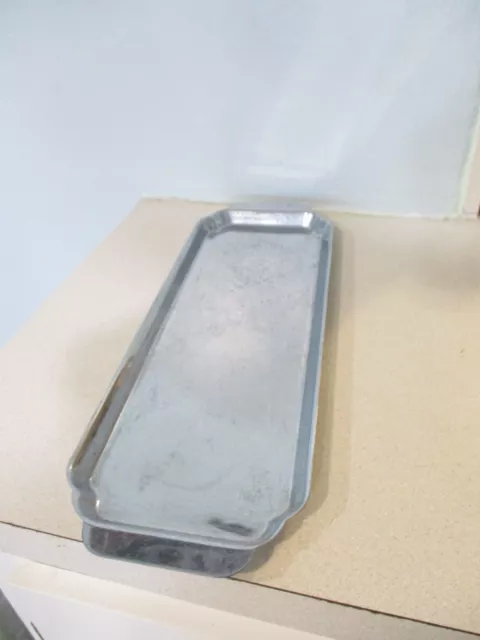 stainless steel medical dental instrument tray with handles 16 x 5 1/2 x 1/2''