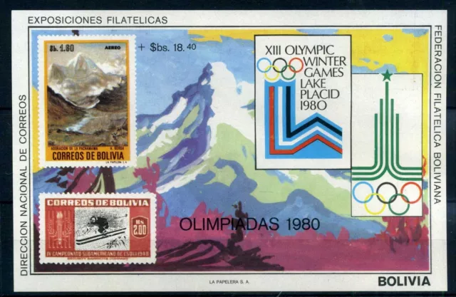 Bolivien Block 89 postfrisch Olympiade 1980 #JG574