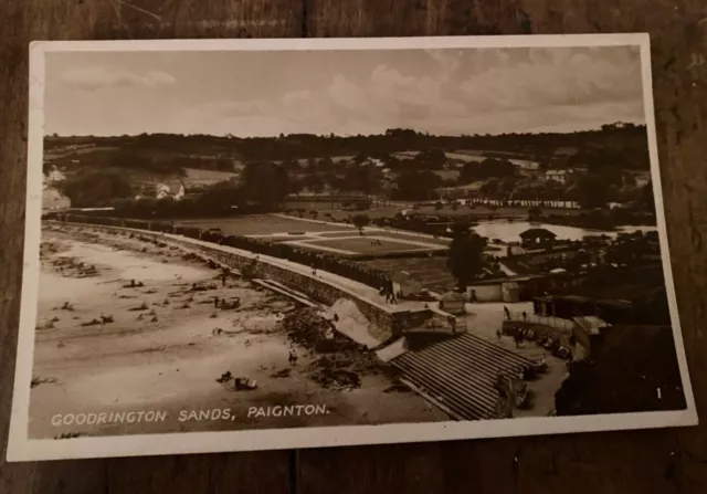 Vintage photo postcard - Goodrington Sands Paignton Devon. Unused