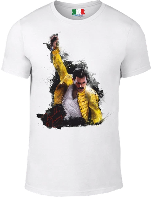 Maglietta Da Uomo E Da Donna Colore Bianco  Con Stampa: Rock