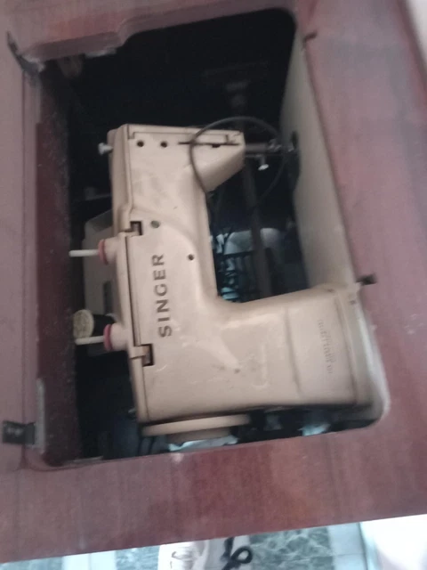 ANCIENNE MACHINE A COUDRE SINGER ENFANT + BOITE + NOTICE ORIGINE