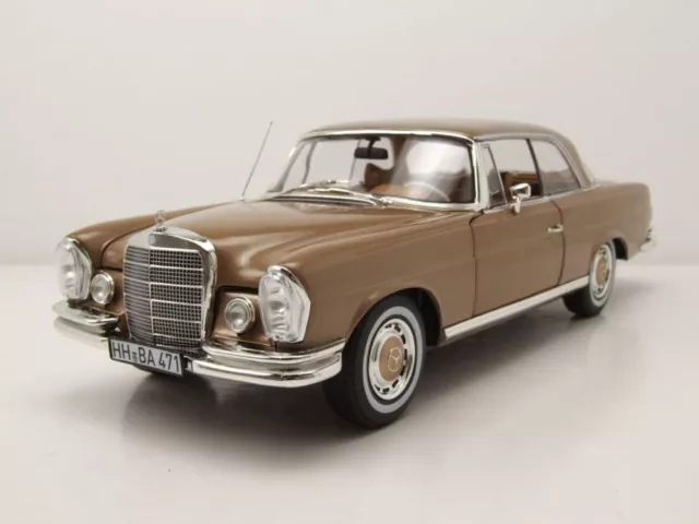 Mercedes 250 SE Coupe 1969 W111 gold metallic Modellauto 1:18 Norev