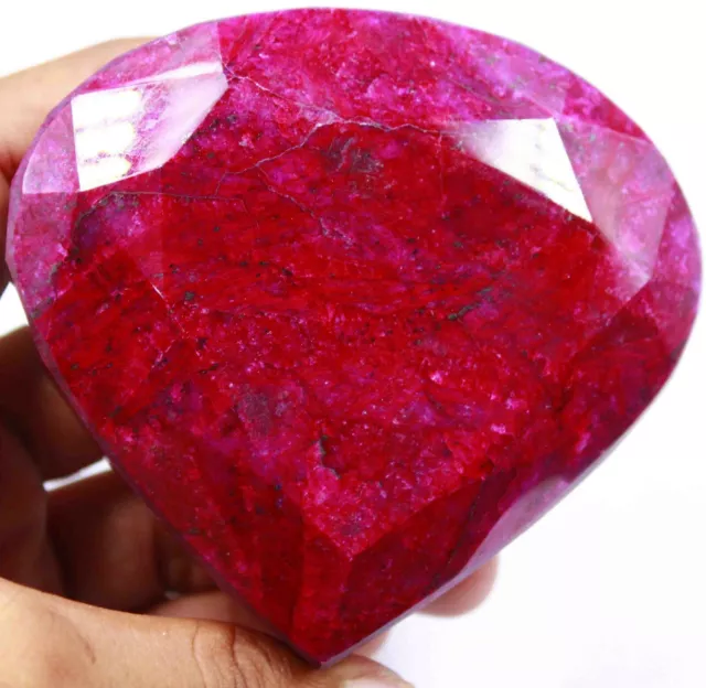 Certified Natural 2365Ct 79mm x 84mm African Red Ruby Huge Gemstone AG78 3