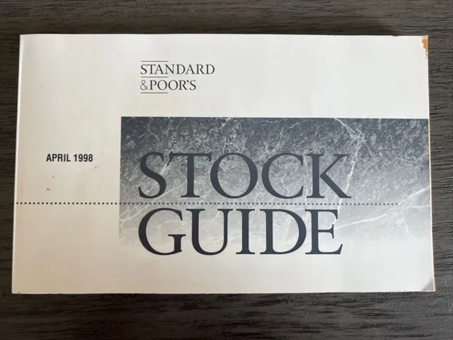 STANDARD & POOR's April 1998 STOCK GUIDE Monthly NEW YORK, NY Stock Market Guide