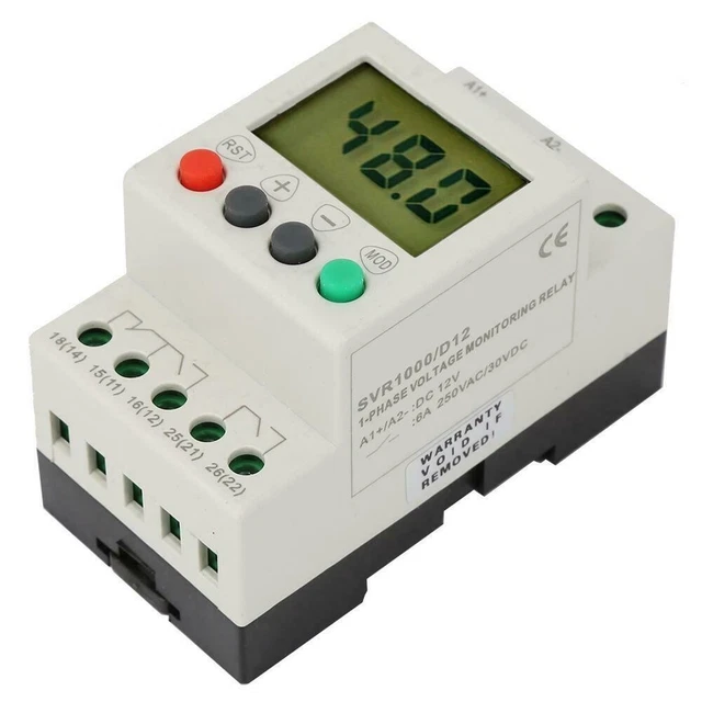 UNDER-VOLTAGE RELAY 35MM Guide Rail 6A 250VAC AC/DC 24V-48V AD48 AD220 ...