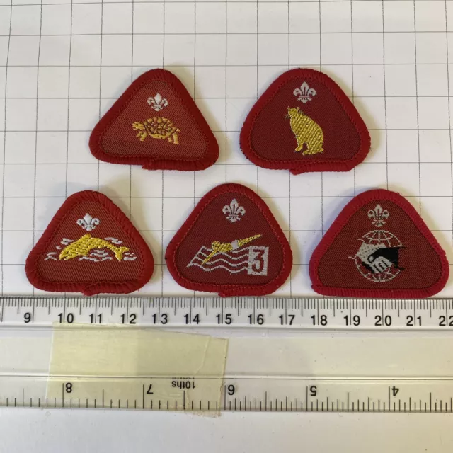 British  post Apr Cub Scout Proficiency Badges X5 A 49