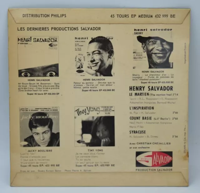 le martien - Henri Salvador - disque vinyle 45 tours 2