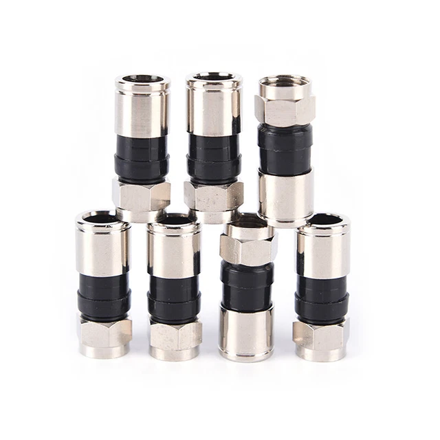 10X RG6 F Type Compression 2.7cm high quality Snap Seal Plug Connector H TwJC Wa