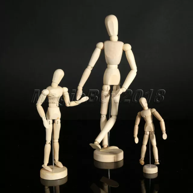 Funny Wooden Figure Manikin Mannequin Human Body Model Artist Drawing Sketch