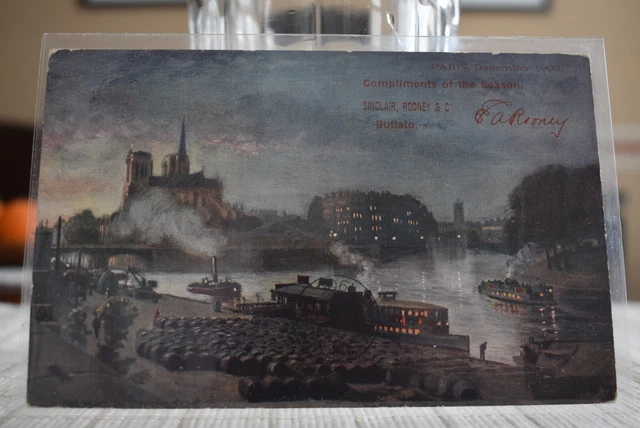 Pont de l'Archevêché Paris France - 1905 Oilette Postcard