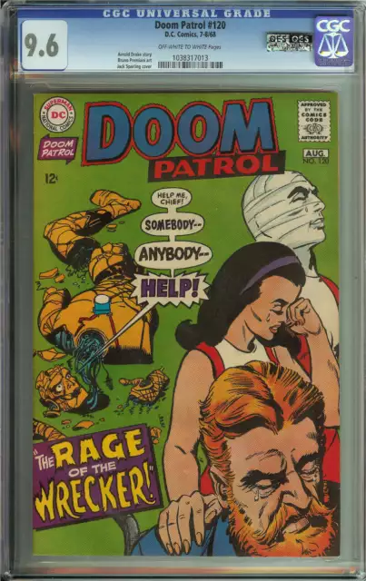 Doom Patrol #120 Cgc 9.6 Ow/Wh Pages // Only 4 In 9.6 And 1 In 9.8 1968