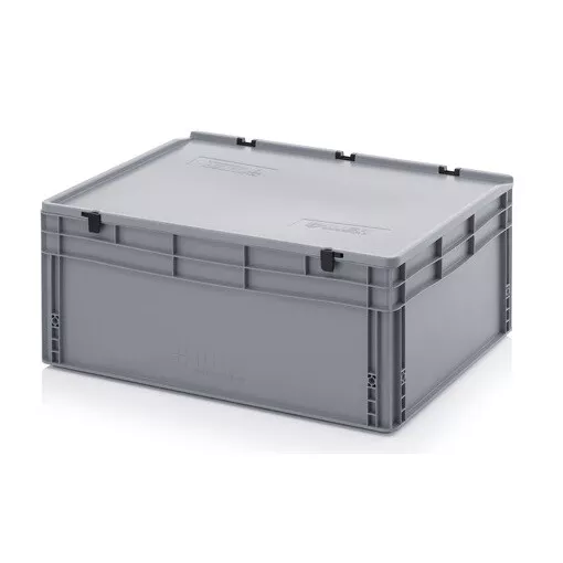 Conteneur de Transport 80x60x33,5 avec Couvercle Plastique Étui Box 800x600x335