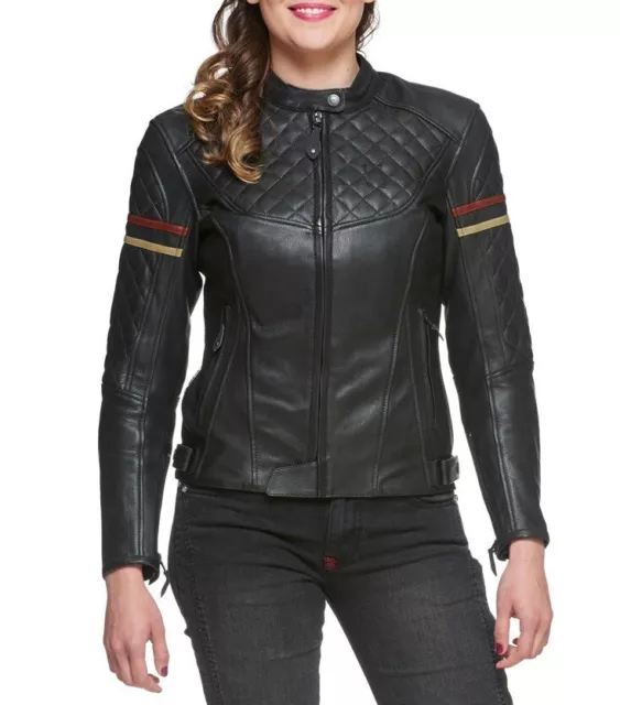 BLOUSON MOTO RETRO en CUIR CIRE NOIR POUR FEMME  ApollonCuirs M à XXXL