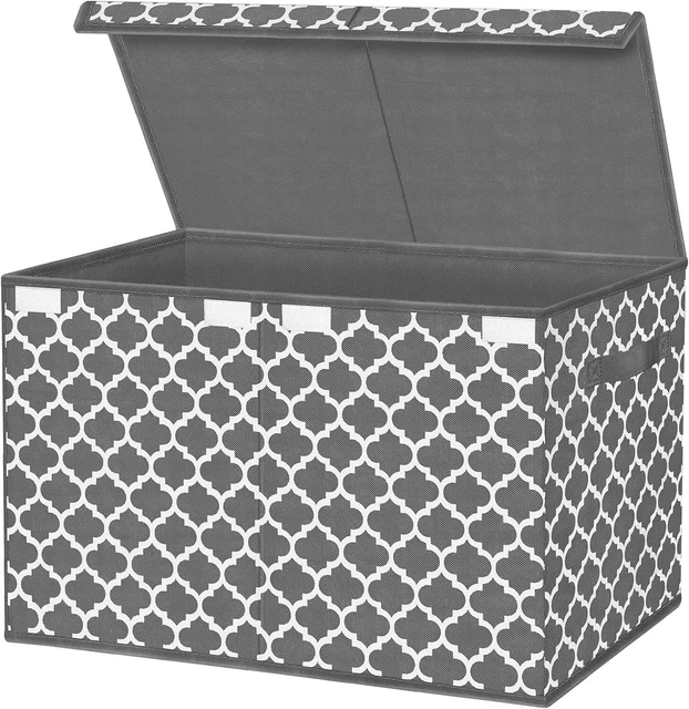 BOBOKA Scatola Portagiocattoli Pieghevole Extra Large Con Coperchio E Finestre Trasparenti - 140L, Tessuto Oxford 600D, Per Cameretta
