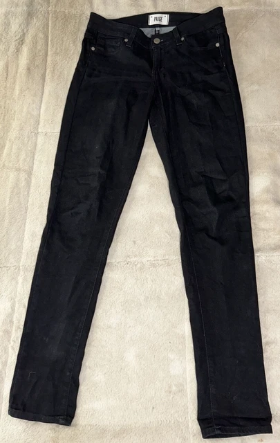 PAIGE Peg Skinny Womens Size 26 Black Jeans Cotton Blend EUC