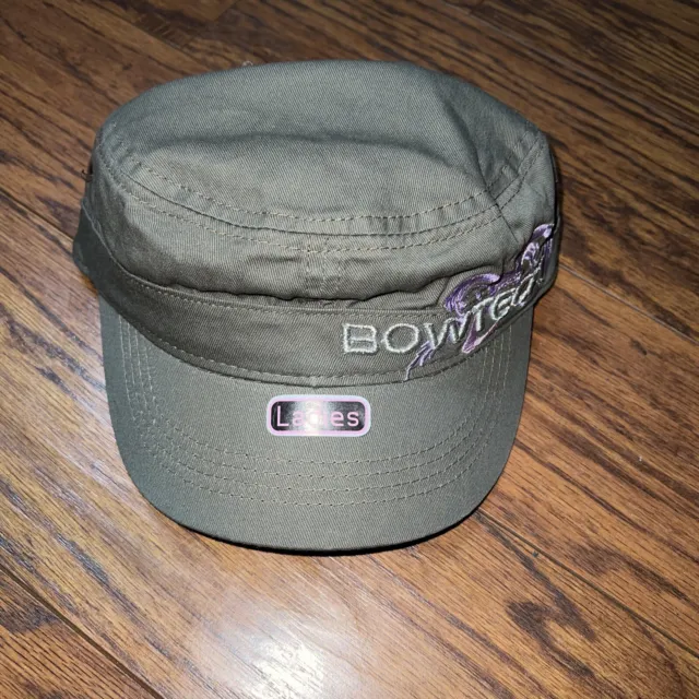 Bowtech Archery Women’s Hat Short Brim Olive Drab Adjustable Strap Back