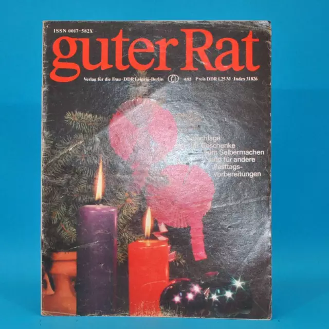 Guter Rat 4-1982 Verlag für die Frau DDR Weihnachten Klöße Paravent Silvester E