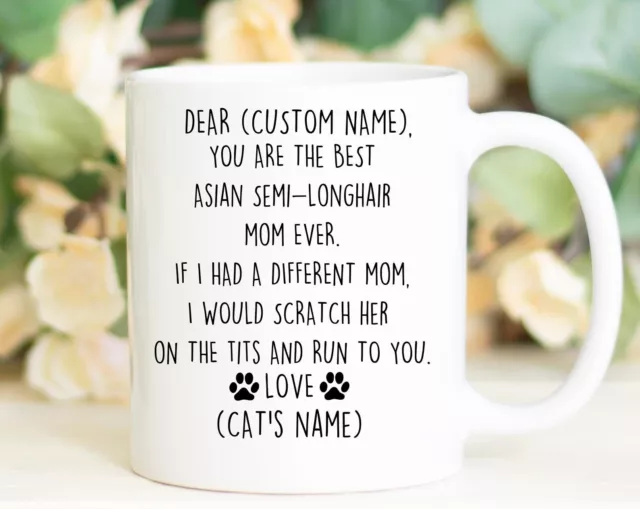 Asian Semi Longhair Mom Birthday Gift Asian Semi Longhair Cat Mom Christmas Gift 2