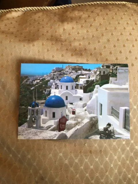 Santorini, Partial View, Greece Postcard