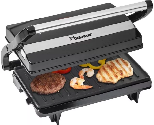 bestron Kontaktgrill APM123Z Viva Italia 700W Sandwich Panini Toaster Multigrill