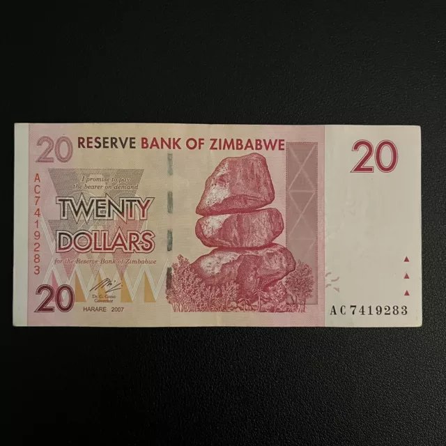 Lote de billetes de Zimbabue moneda mundial 07e dinero