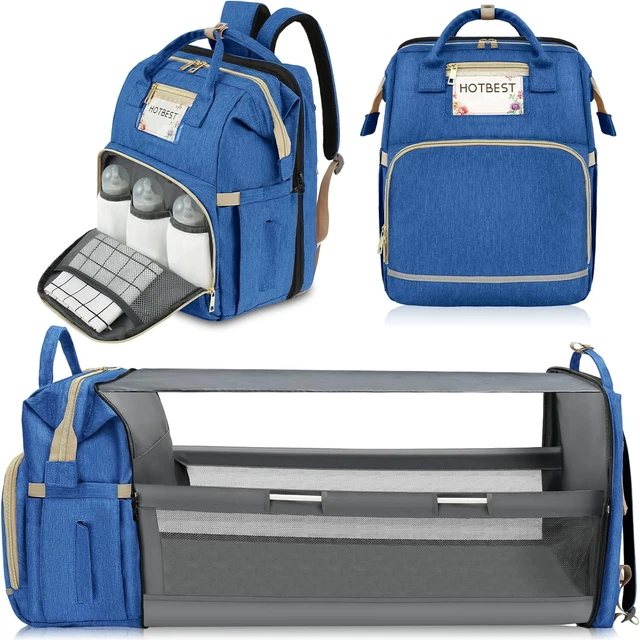 Diaper Bag Backpack, Multifunction Waterproof Travel Essentials Baby Bag with US