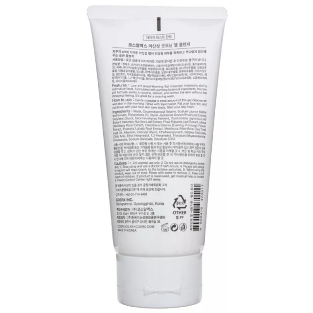 COSRX Low pH Good Morning Gel Cleanser Reinigendes Gesichtsgel, 150 ml 2