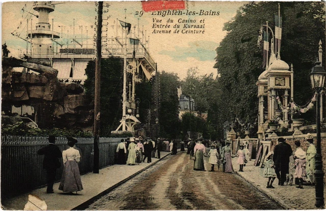 CPA Enghien les Bains Vue du Casino et Entree du Kursaal FRANCE (1308418)