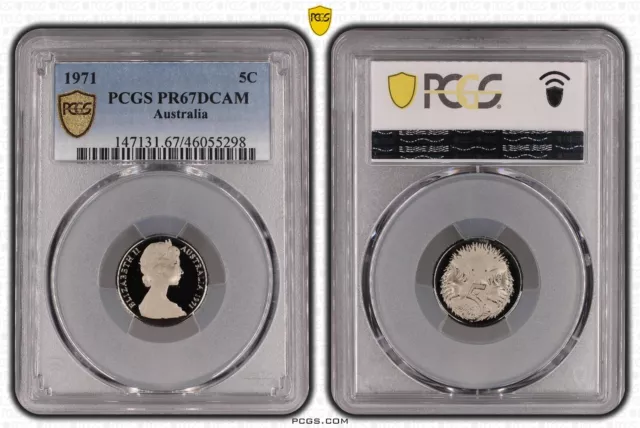 1971 Proof Five Cent 5c Australia PCGS PR67DCAM FDC UNC #3775