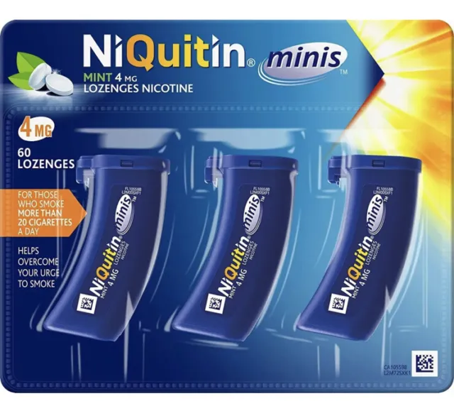 Losanghe NiQuitin Minis in perfette condizioni 4 mg efficace sollievo dal fumo 🙂 NUOVE DI ZECCA 🙂
