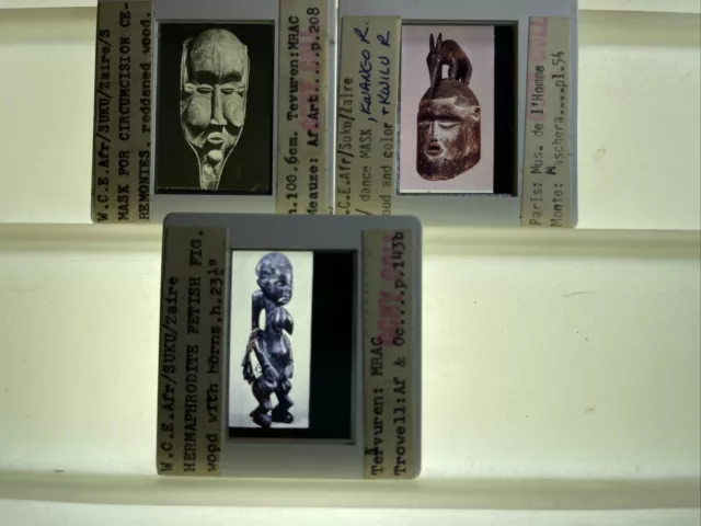Circumcision, Hermaphrodite Fetish: Suku Zaire African Tribal Art 3 35mm Slides