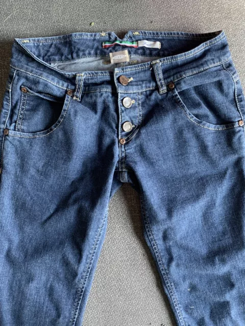Please jeans donna skinny size Small S /M denim blu 2
