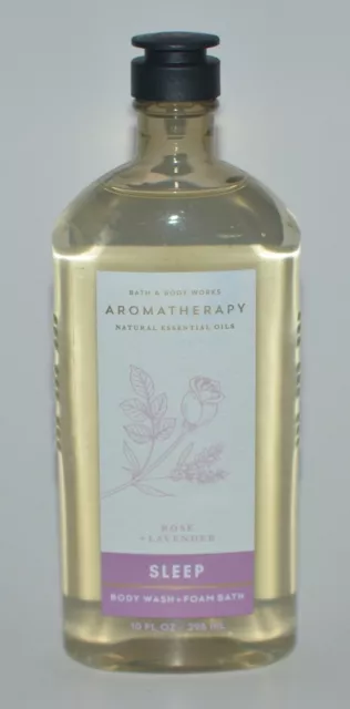 3 Bath & Body Works Aromatherapy Sleep Rose Lavender Wash Foam Shower Gel 10Oz 2