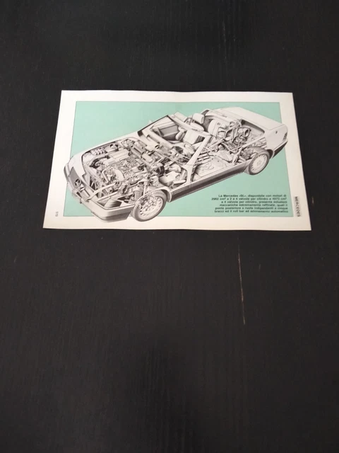 1990 Mercedes Sl Xray Trasparenza Spaccato Tavola Ad Pub
