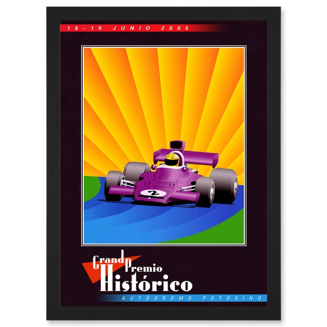 Grand Prix Autodrome Potosino 2005 Mexico Racing Framed Wall Art Print A3