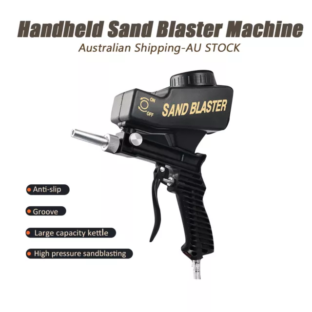 Gravity Sand Blaster Gun Portable Small Sandblasting Tool Handheld Spray Machine