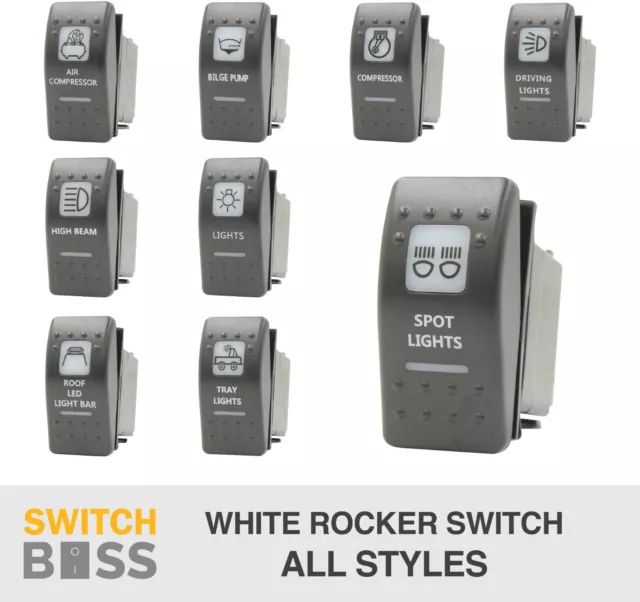 Rocker Switch 111 Styles White fit ARB Carling style LED Car Boat 12v Spot Light