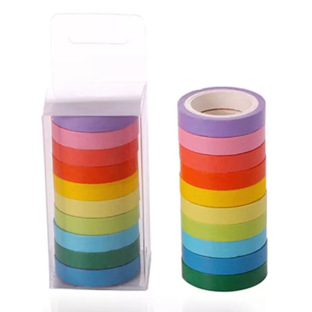 10Pcs Macarons Masking Tape Set DIY Craft Decor Scrapbooking Tape for