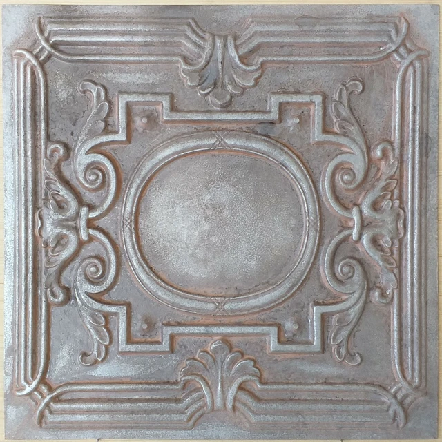 Suspended Ceiling tile faux tin weathered iron decor wall panels PL15 10pcs/lot