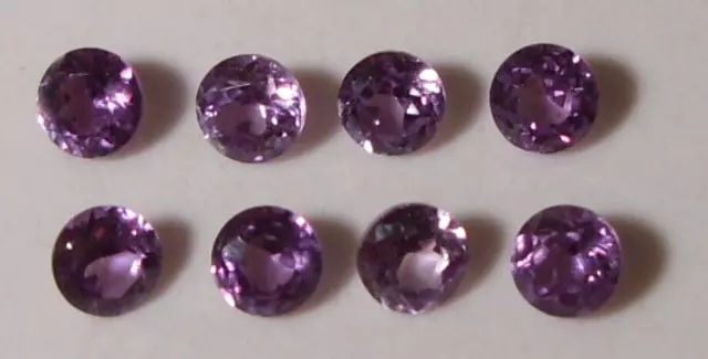 1.10ct Lot 8pcs Beautiful Tanzania Violet Purple Sapphire Accent 3mm WoW *$1NR*