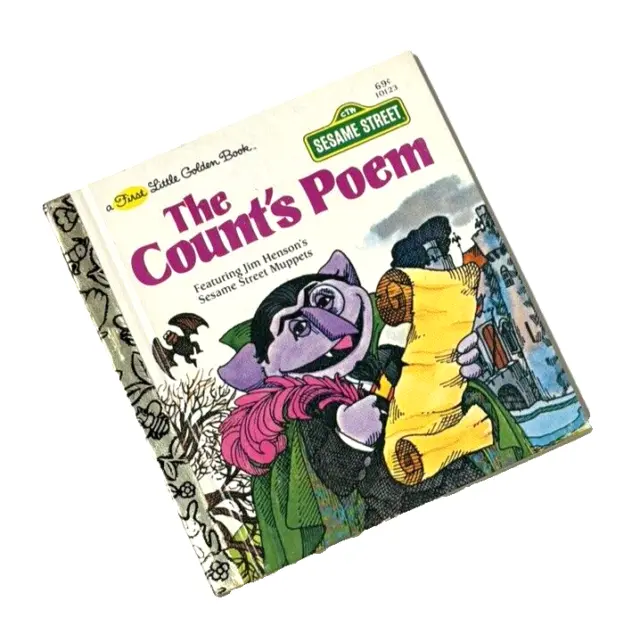 The Counts Poem Sesame Street 1978 Jim Henson's Muppets Little Golden Book 10123