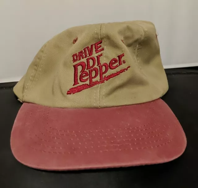 VTG Drive Dr Pepper Embroidered Strapback Adjustable Dad Hat Cap