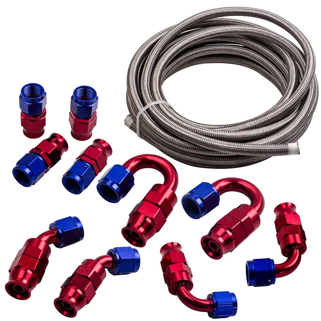 6M 6AN AN-6 Kit de raccords d'extrémité de tuyau Swivel Hose End Fitting Kit