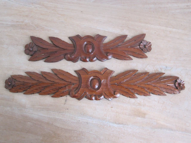 Antiques  Handcarved Wooden Pediment    French 19Th Century