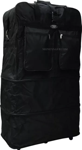 40" XXL Jumbo Expandable Rolling Duffel Bag Wheeled Spinner Suitcase Luggage 2