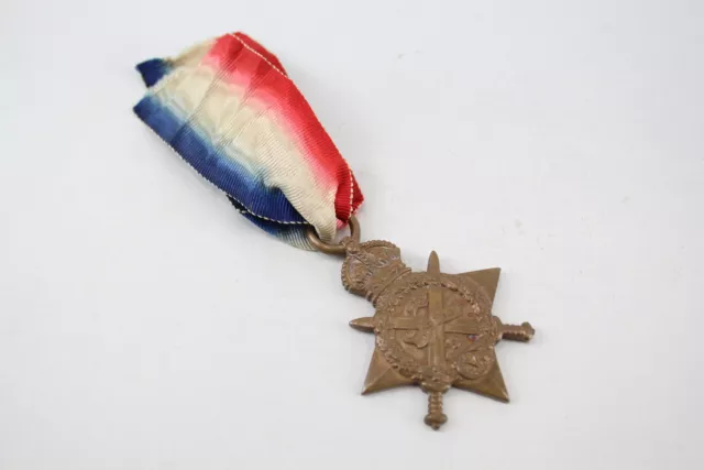 WW1 1914 Mons Star Medal Named 2091 Pte E.J Cane R.A.M.C Original Ribbon