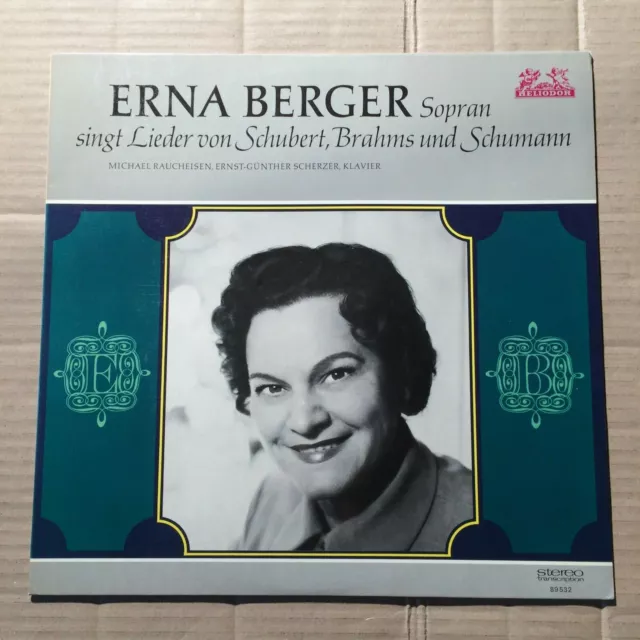 ERNA BERGER singt Lieder von SCHUBERT, BRAHMS und SCHUMANN - LP HELIODOR (K321)