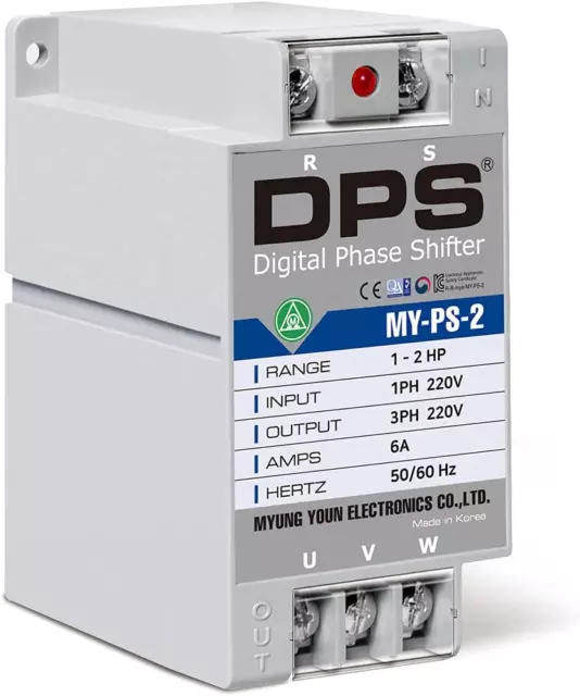 Single Phase to 3 Phase Converter, My-Ps-2 Model, Suitable for 1Hp(0.75Kw) 3 Amp